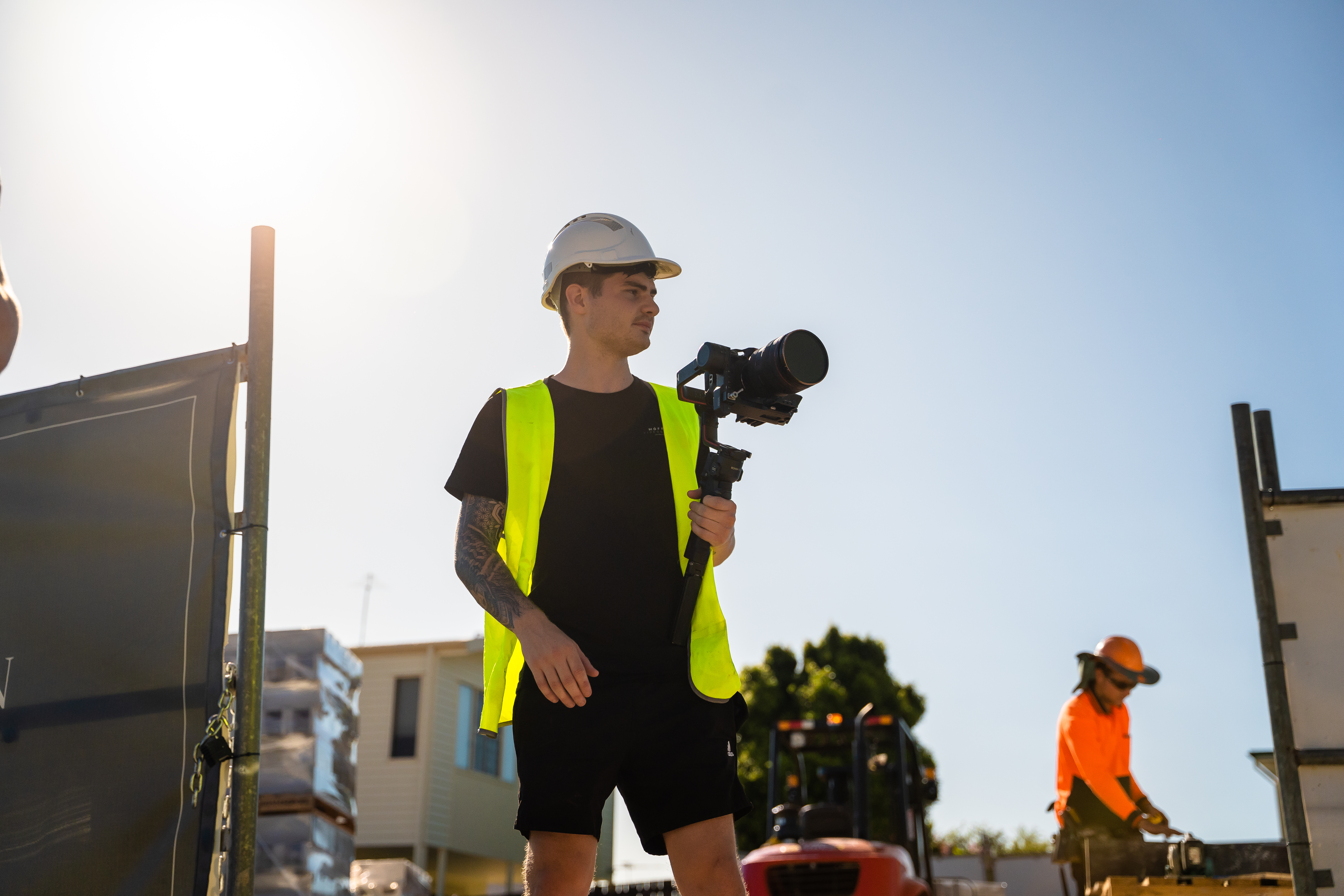 Filming on site